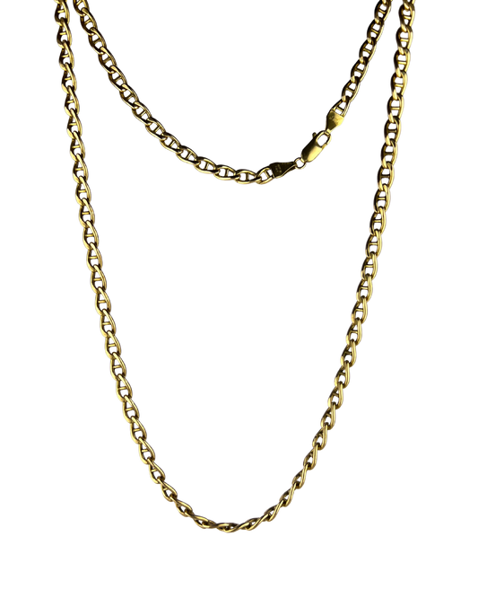 52cm Hollow Anchor Chain in 9ct Yellow Gold
