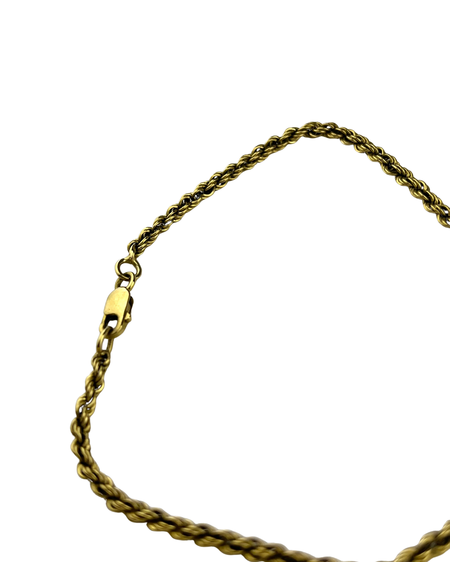 21cm Solid Rope Bracelet in 9ct Yellow Gold