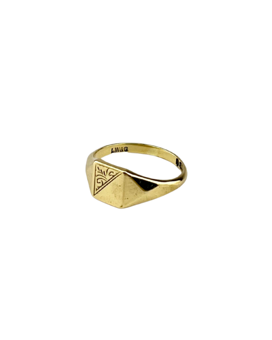 Square Signet Ring in 9ct Yellow Gold