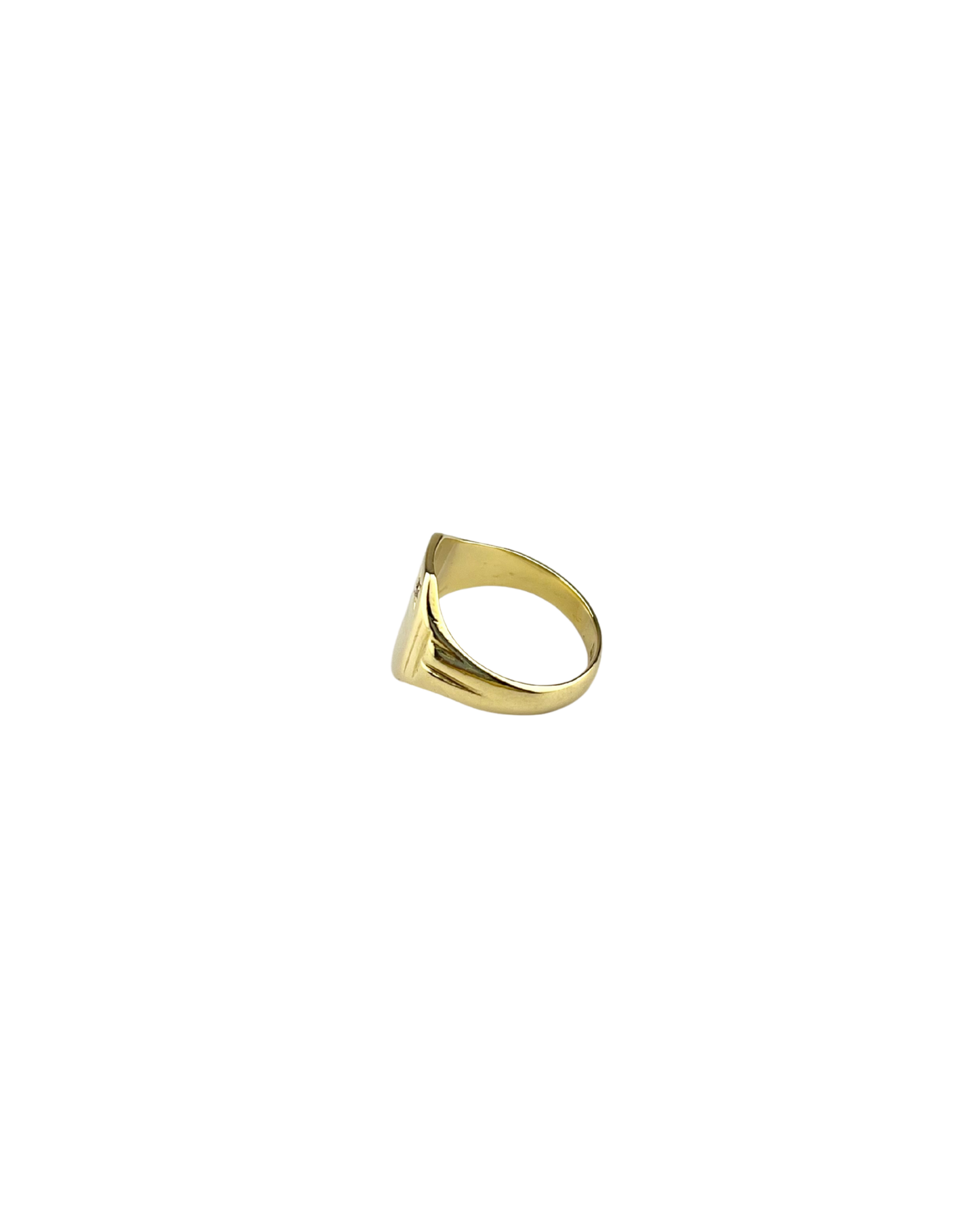 Diamond Signet Ring in 9ct Yellow Gold