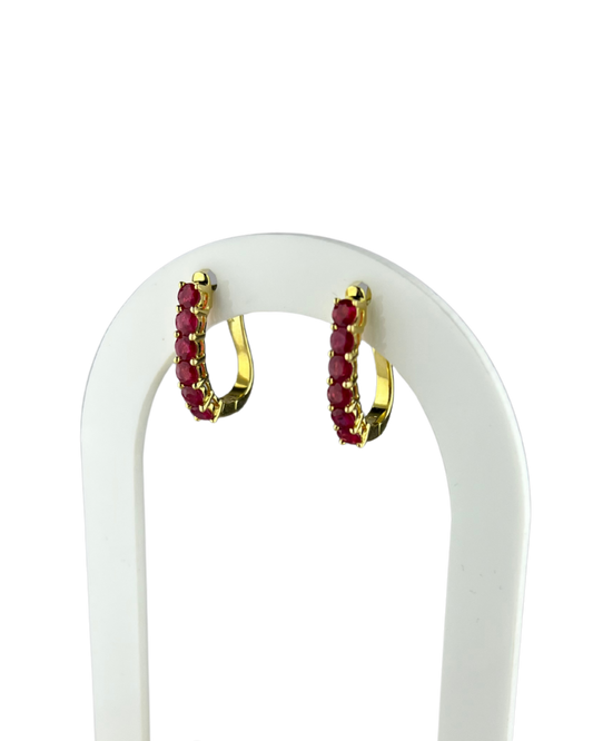 Ruby Earrings in 14ct Yellow Gold