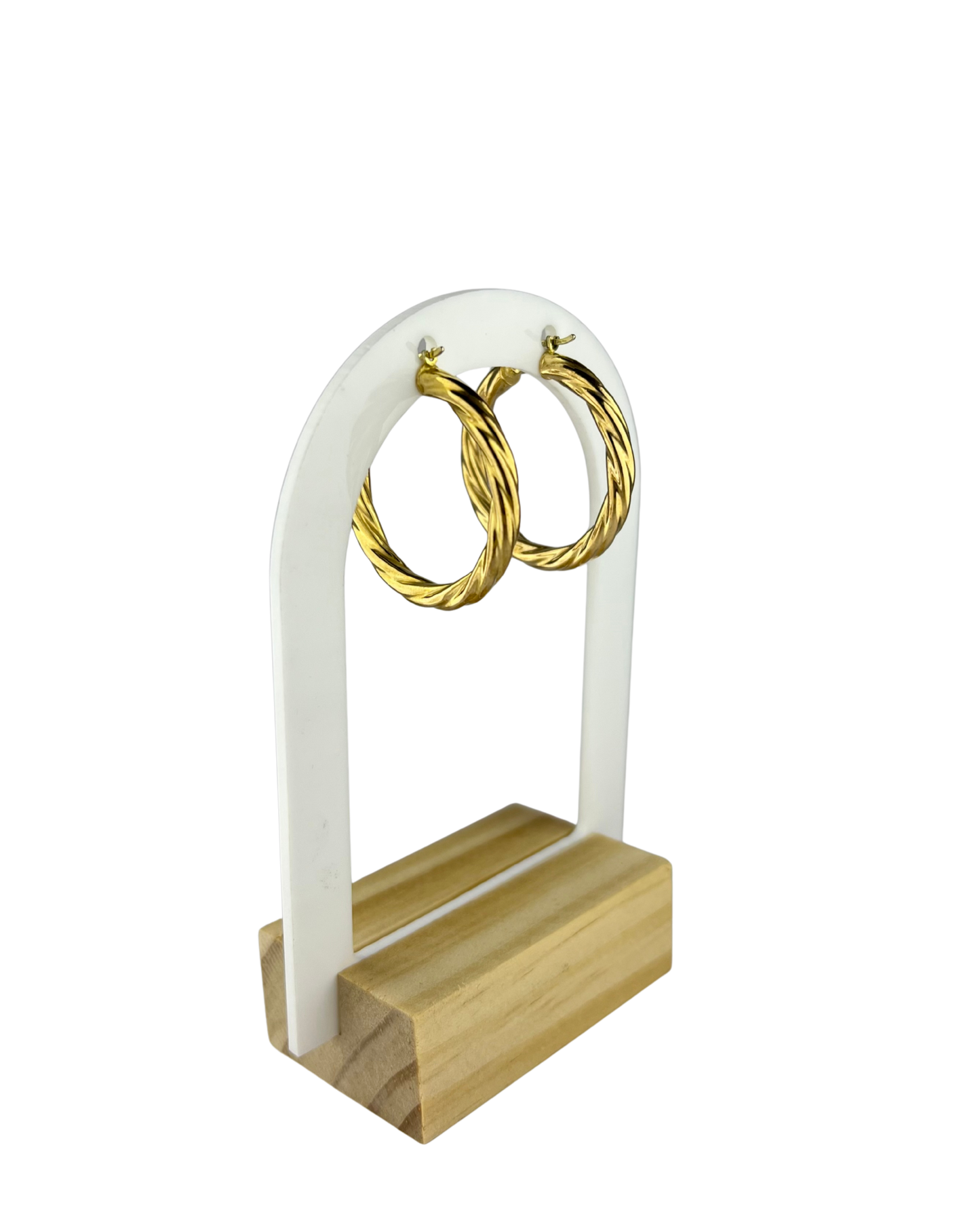 31.5mm Hoop Earrings in 9ct Yellow Gold