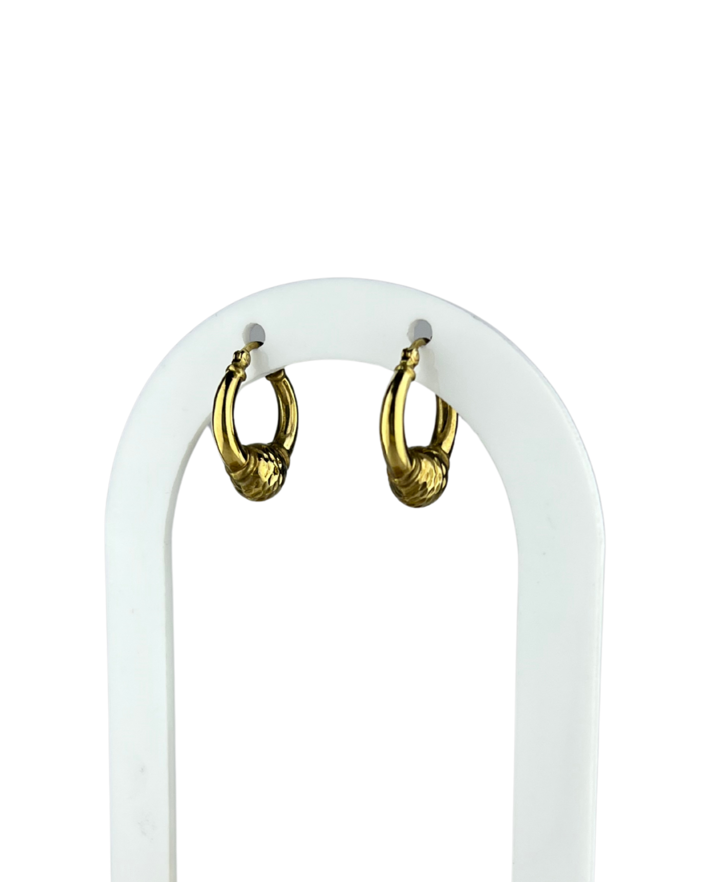 17mm Ball Hoop Earrings in 9ct Yellow Gold