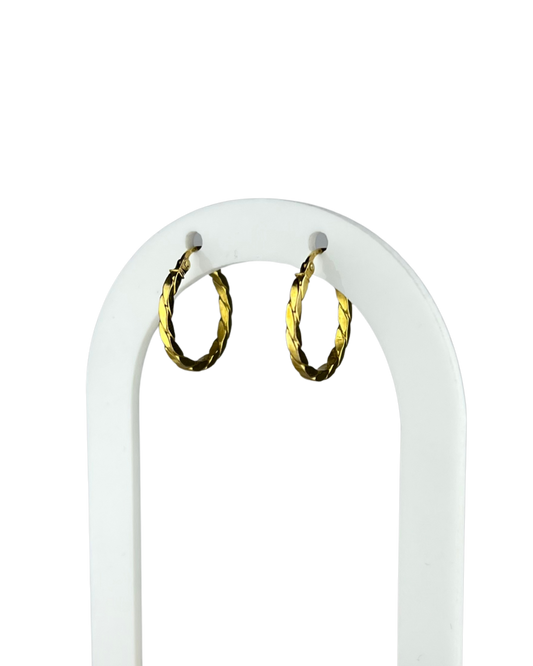 19mm Hoop Earrings in 9ct Yellow Gold