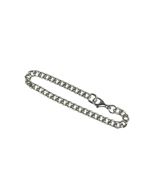 18cm Solid Curb Bracelet in Sterling Silver