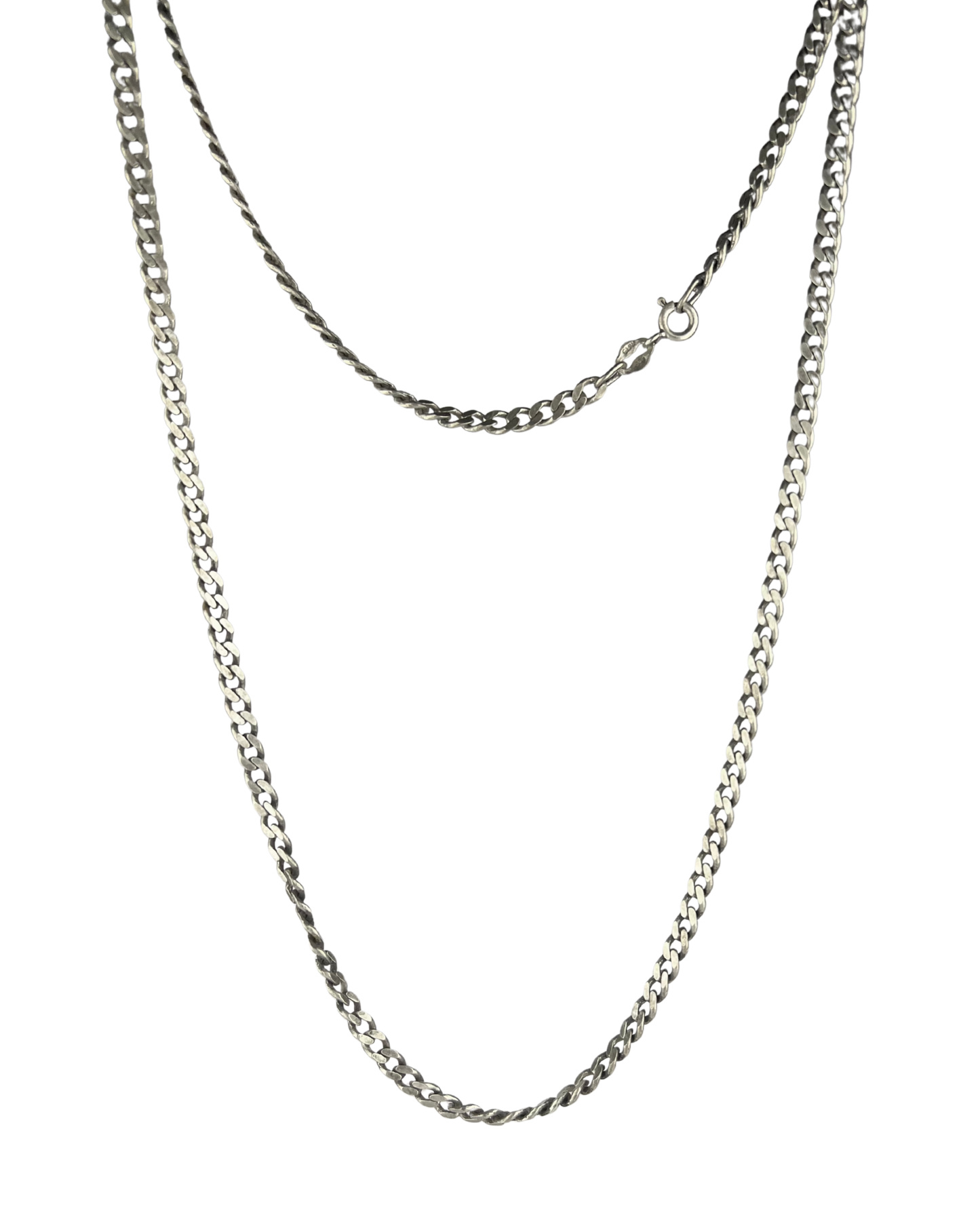 55cm Solid Curb Chain in Sterling Silver