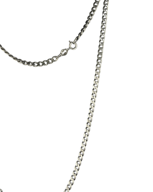 55cm Solid Curb Chain in Sterling Silver