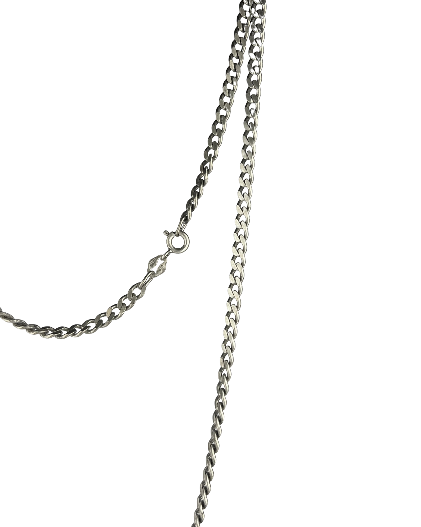 55cm Solid Curb Chain in Sterling Silver