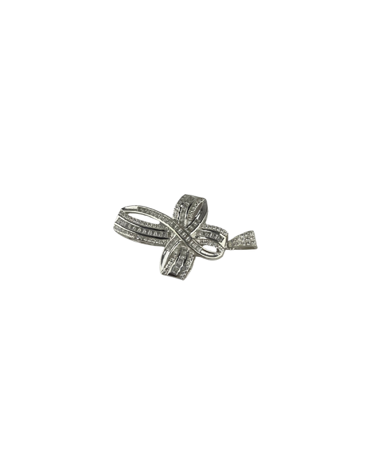 Large Encrusted Cross Pendant in Sterling Silver