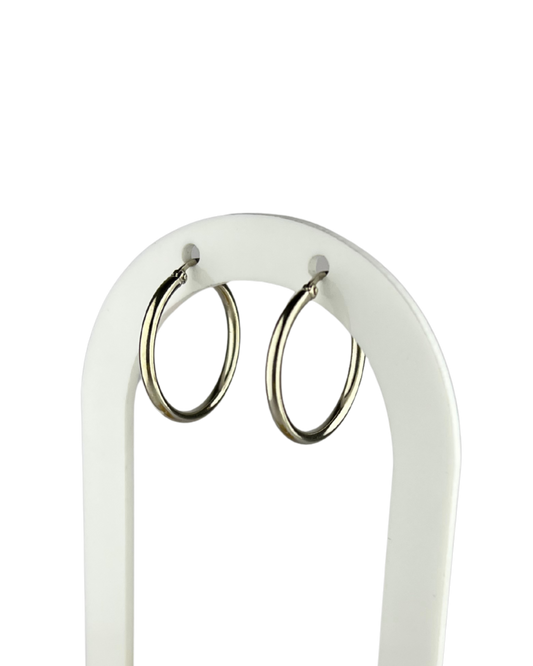 25mm Hoop Earrings in Sterling Silver