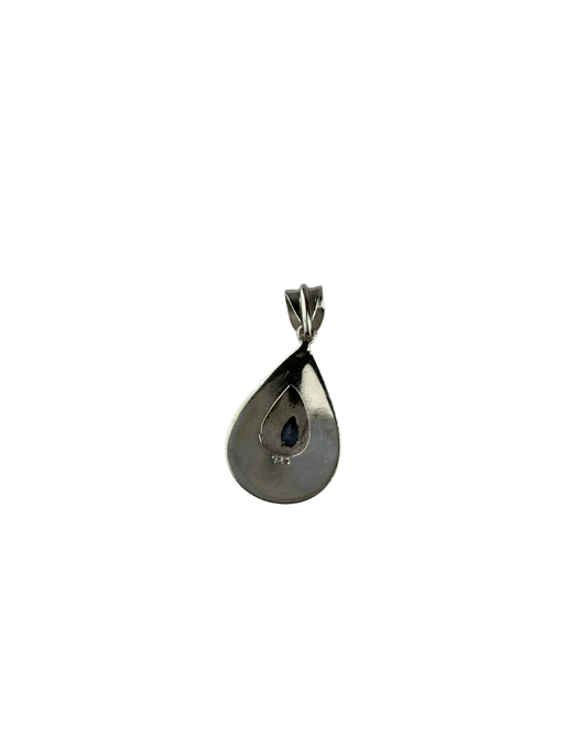 Teardrop Topaz Pendant in Sterling Silver