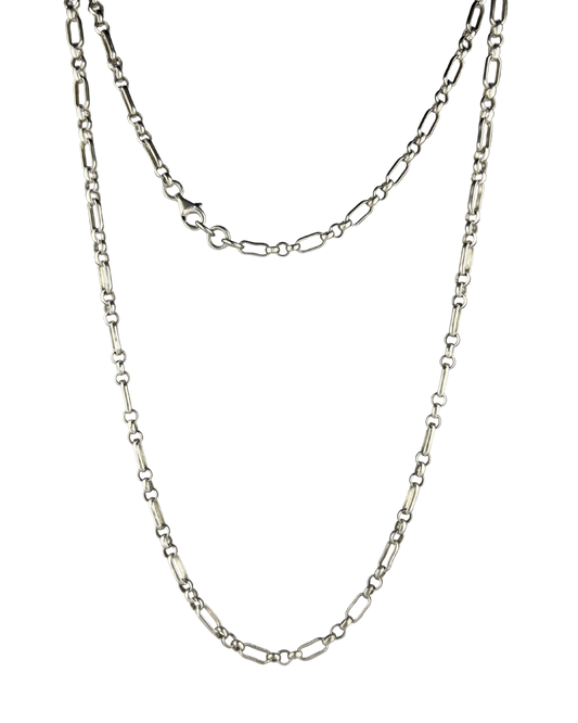 51cm Solid Dual Belcher Chain in Sterling Silver