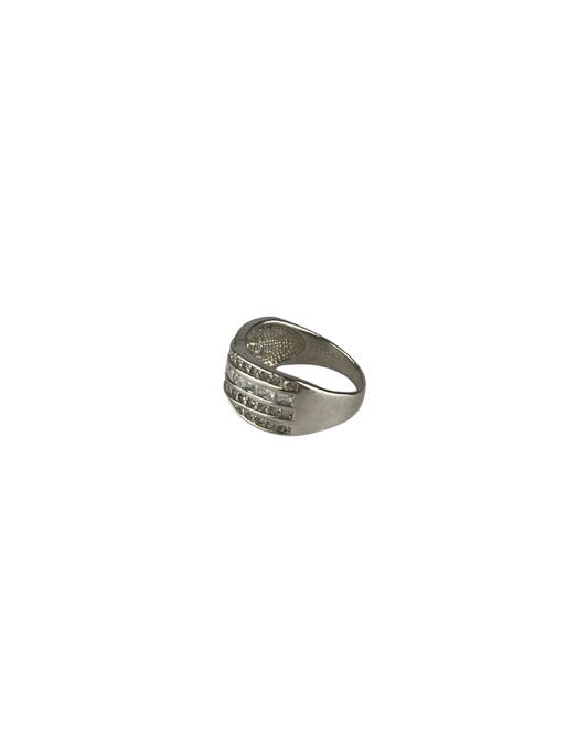 Lined Ring in Sterling Silver