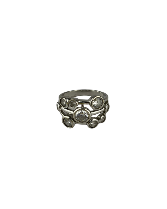 Cluster Ring in Sterling Silver