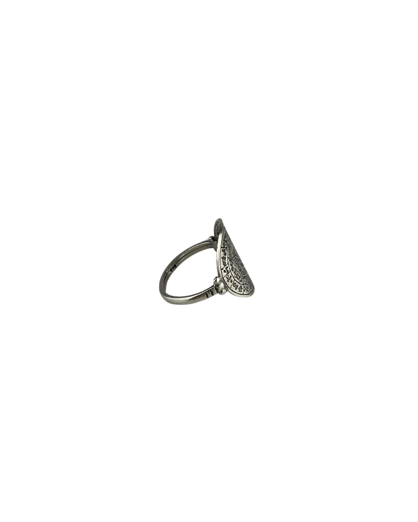 Circle Rune Ring in Sterling Silver