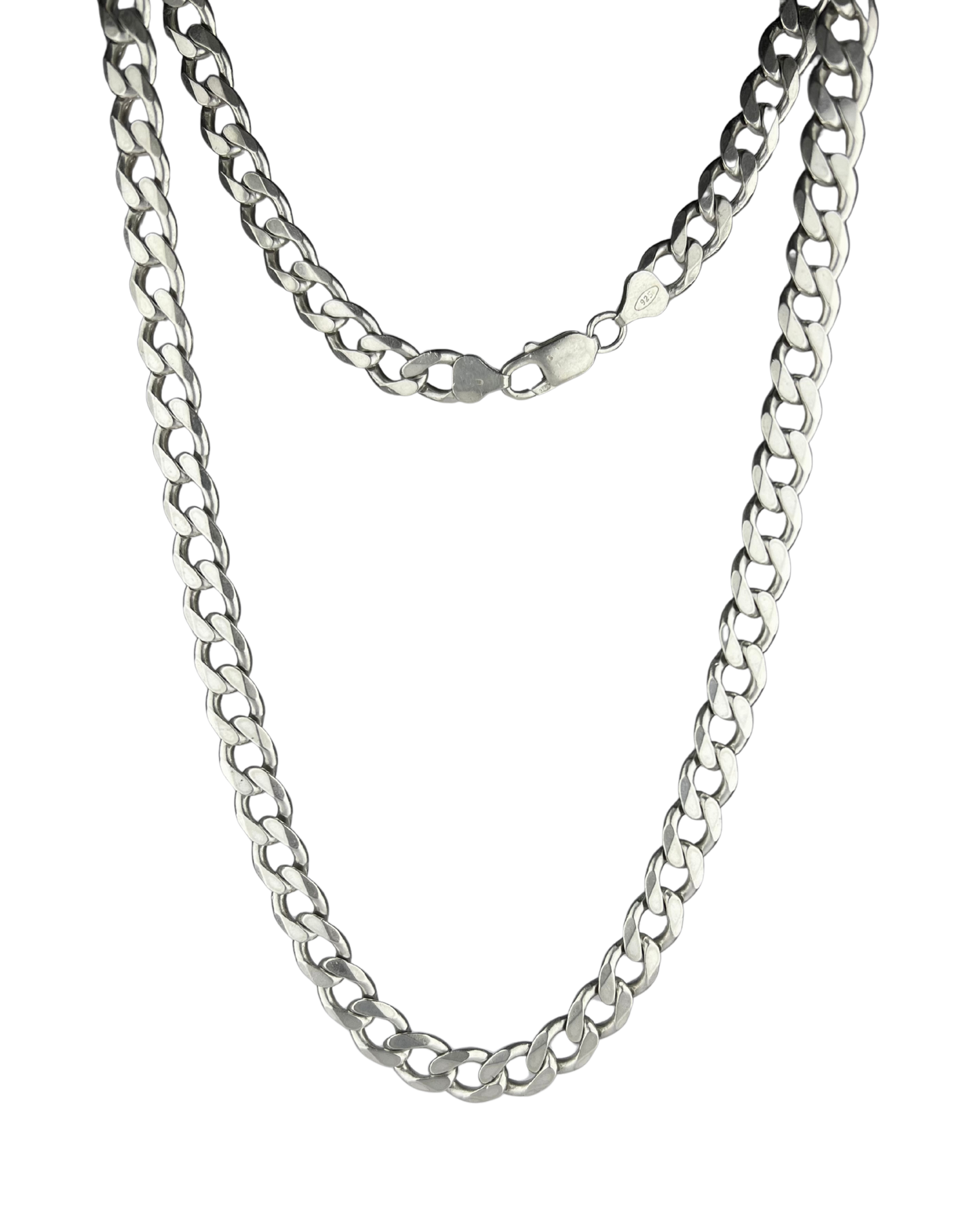 53cm Solid Curb Chain in Sterling Silver