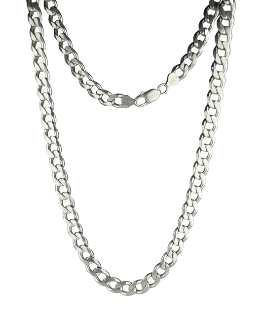 53cm Solid Curb Chain in Sterling Silver