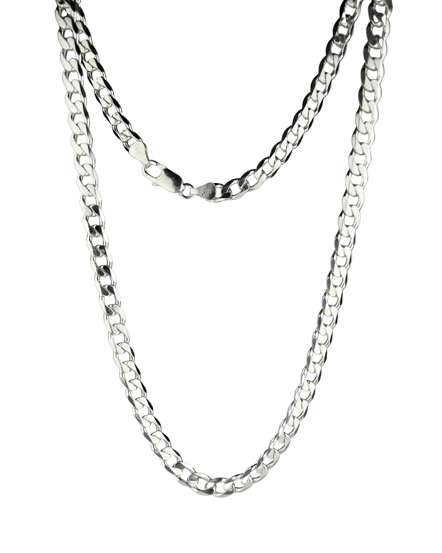 59cm Solid Curb Chain in Sterling Silver