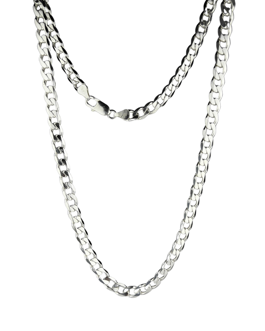 59cm Solid Curb Chain in Sterling Silver