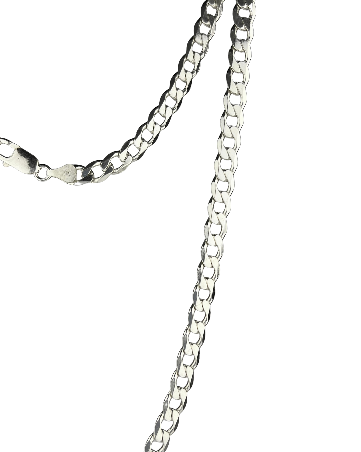 59cm Solid Curb Chain in Sterling Silver