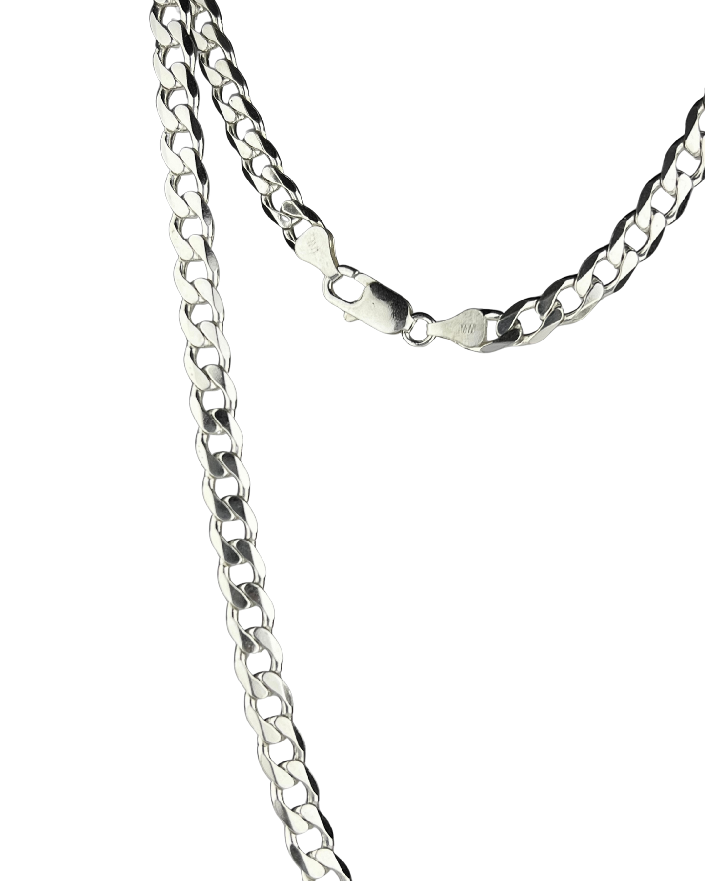 59cm Solid Curb Chain in Sterling Silver