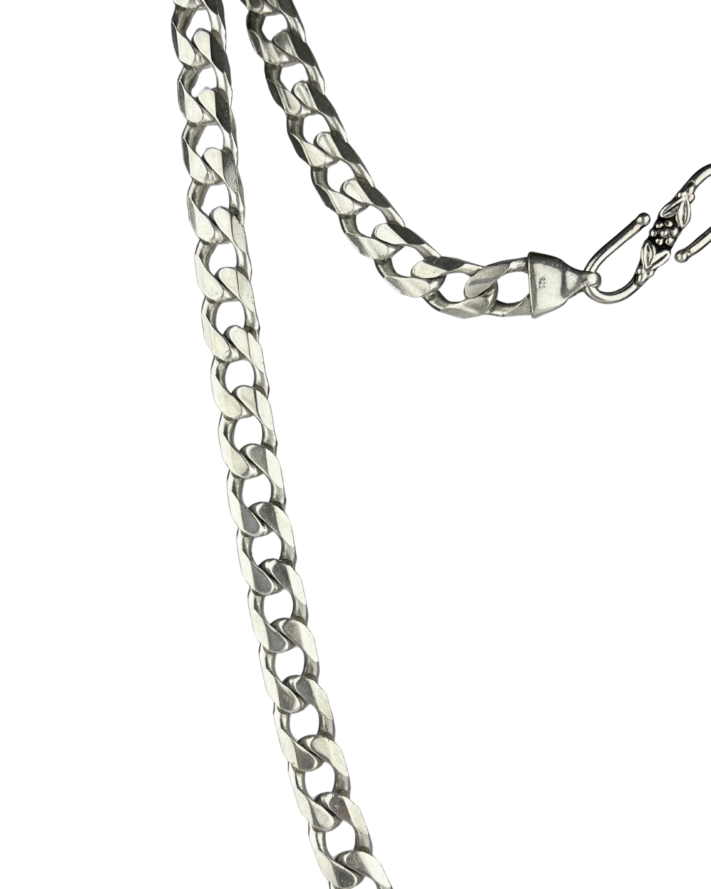 58cm Solid Curb Chain in Sterling Silver