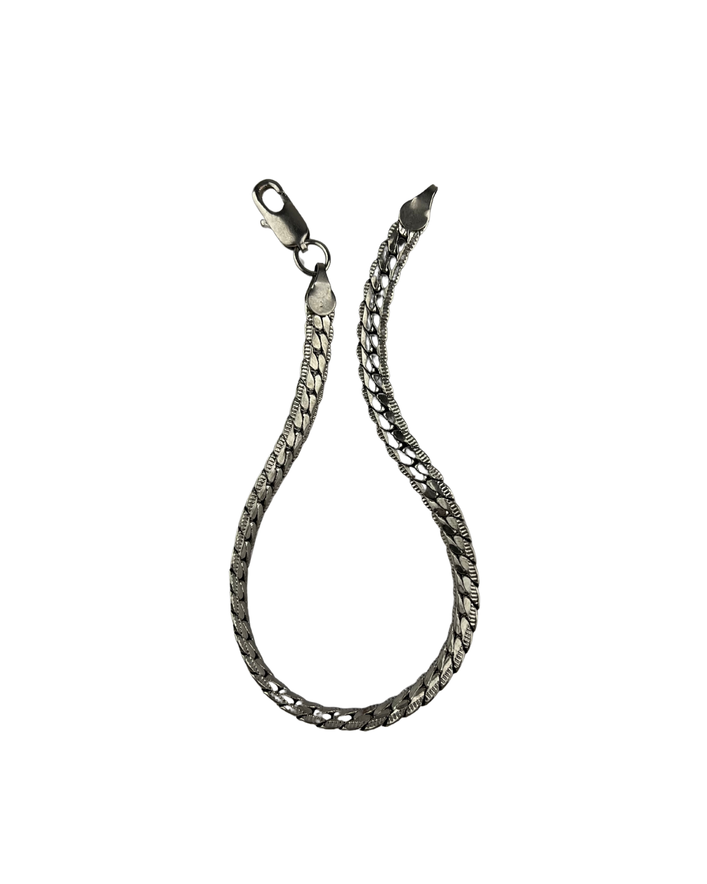 21cm Solid Pressed Curb Bracelet in Sterling Silver