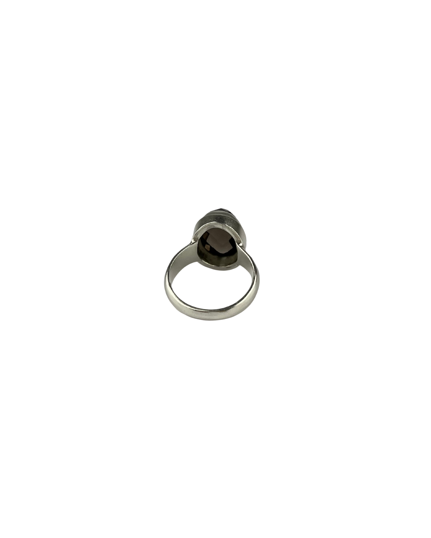 Large Smokey Quartz Ring in Sterling Silver