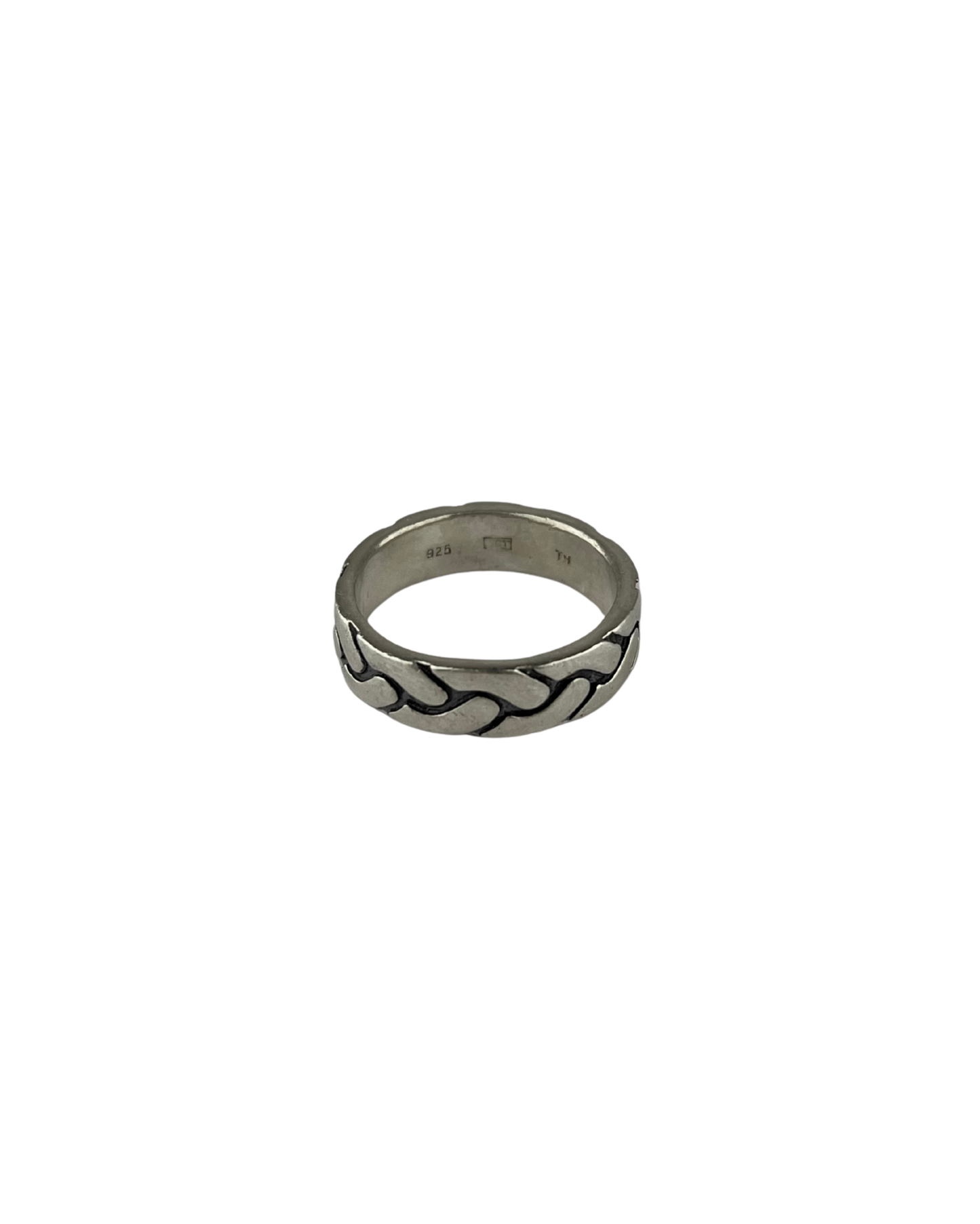Tread Pattern Ring in Sterling Silver