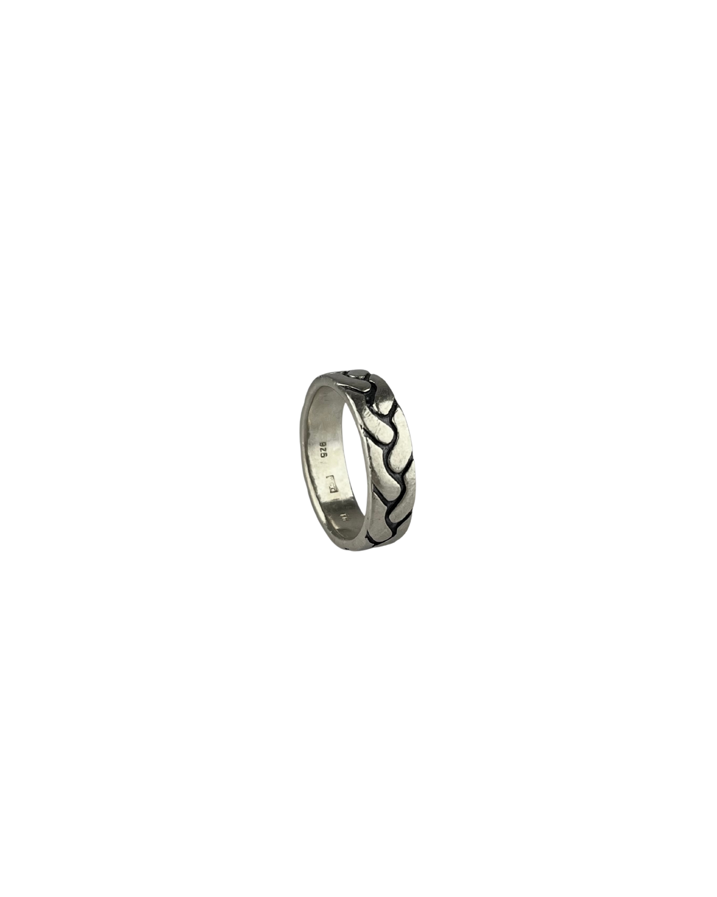 Tread Pattern Ring in Sterling Silver