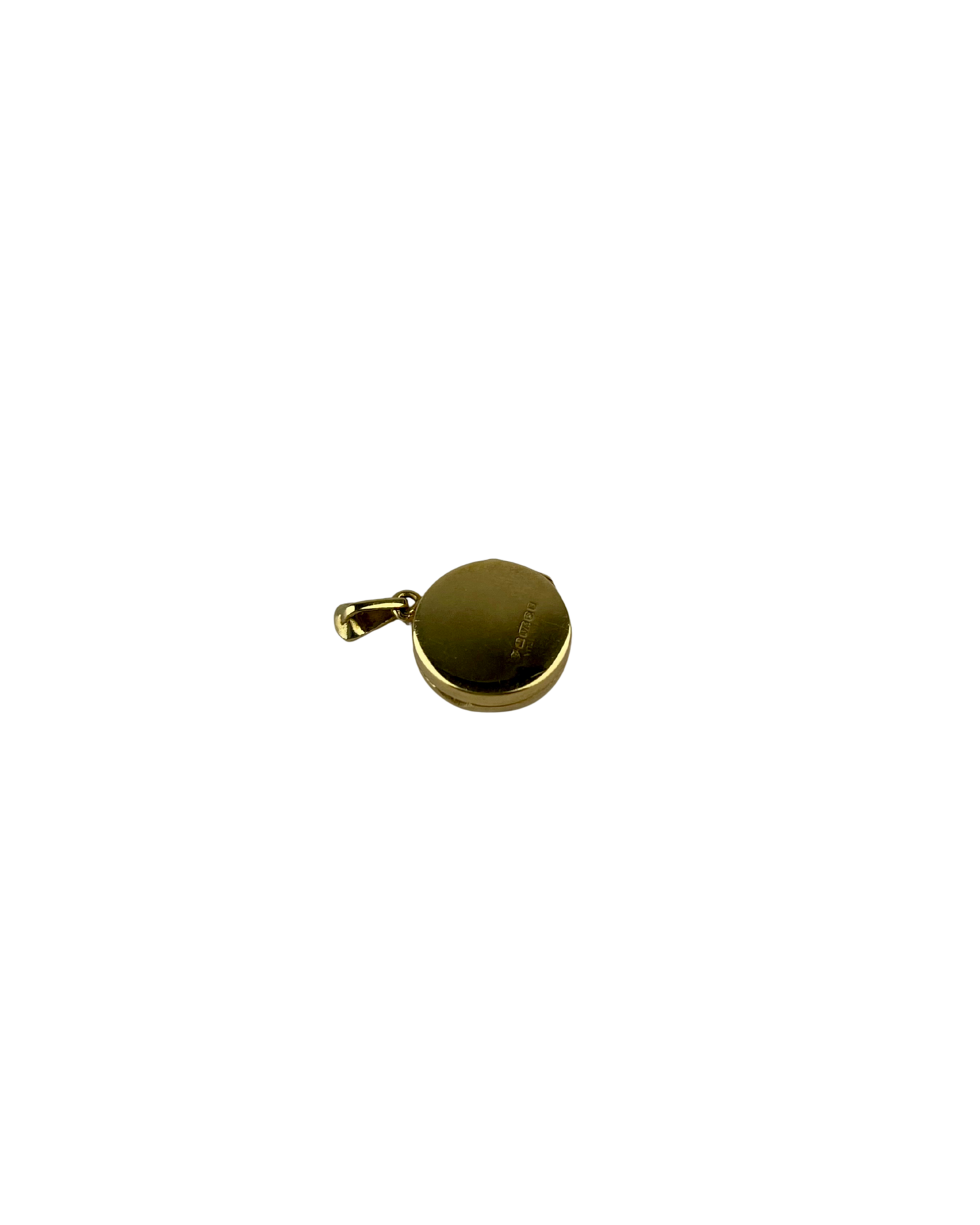 Patterned Circle Locket in 9ct Yellow Gold