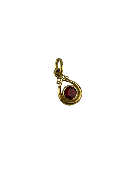 Ruby Pendant in 9ct Yellow Gold