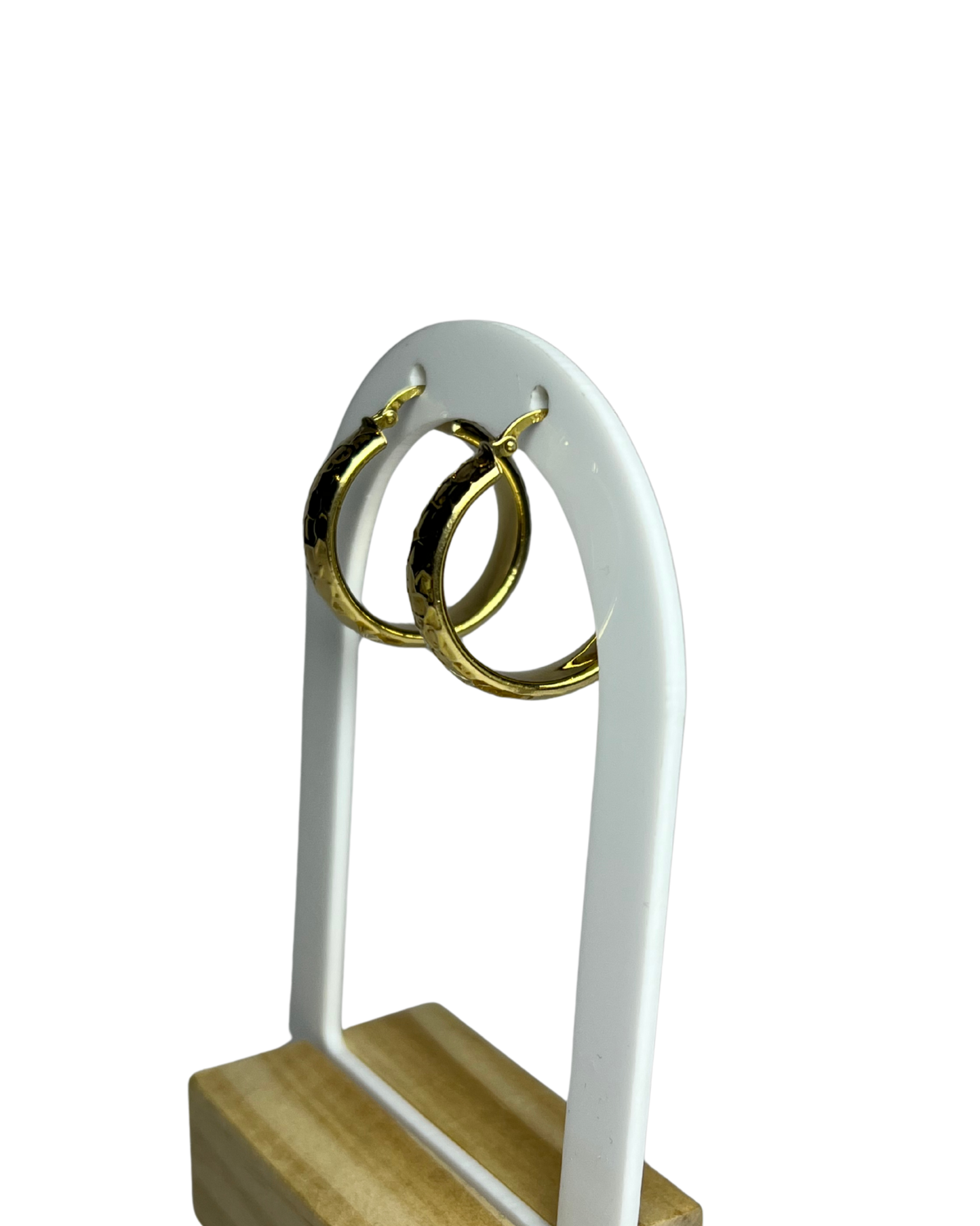 Chunky Hoop Earrings in 9ct Gold Plated Sterling Silver