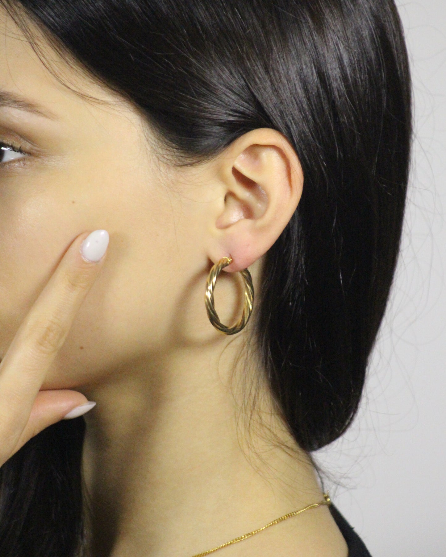 31.5mm Hoop Earrings in 9ct Yellow Gold