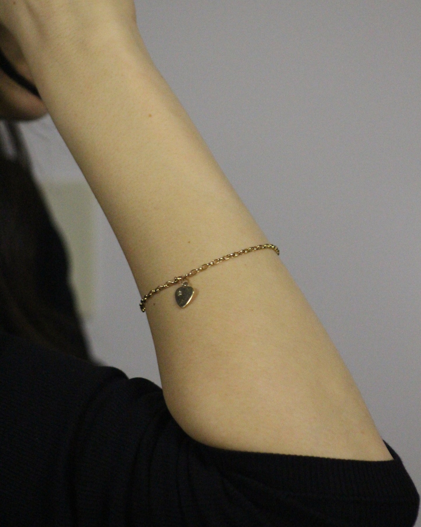 20cm Solid Belcher Bracelet in 9ct Yellow Gold with Diamond